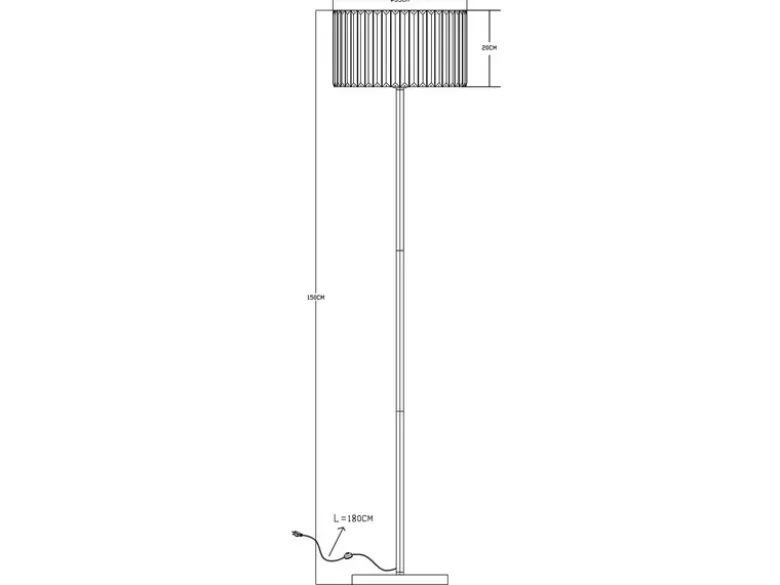 Moderne LED Stehlampe mit Lampenschirm aus Rauchglas Kristall, Höhe 150cm