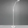 Moderne LED Stehlampe MONZA dimmbar mit Flexarm, Weiß, Höhe 145cm