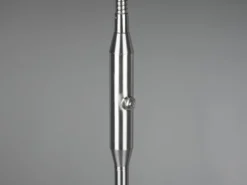 Moderne LED Stehlampe MONZA dimmbar mit Flexarm, Silber, Höhe 145cm