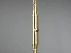 Moderne LED Stehlampe MONZA dimmbar mit Flexarm, Messing, Höhe 145cm