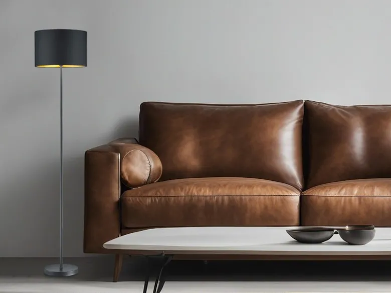 Moderne LED Stehleuchte mit Lampenschirm aus Stoff in Schwarz & Gold Höhe: 160cm