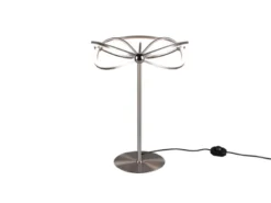 Moderne LED Tischlampe CHARIVARI Silber matt, Höhe 50cm