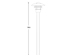 Moderne LED Wegeleuchte aus galvanisiertem Stahl, Höhe 98cm