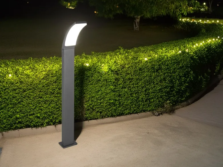 Moderne LED Wegeleuchte BEJA aus Aluminium in Anthrazit, Höhe 100cm