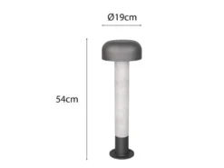 Moderne LED Wegeleuchte in Betonoptik & Anthrazit, Höhe 54cm