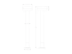 Moderne LED Wegeleuchte in Betonoptik & Anthrazit, Höhe 84cm
