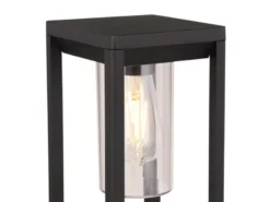 Moderne LED Wegeleuchte Laterne aus Druckguss Aluminium in Schwarz, H: 50cm