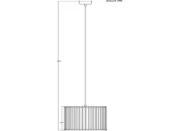 Moderne Pendelleuchte RUN einflammig mit Rauchglas Kristall Ø 35cm