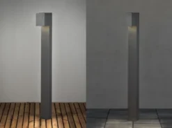 Moderne Pollerleuchte CREMONA in Anthrazit, Höhe 100cm