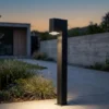 Moderne Pollerleuchte POLLUX in Schwarz, Höhe 100cm