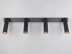 Moderner LED Deckenstrahler AMBALA dimmbar 4-flammig Schwarz, Breite 65cm