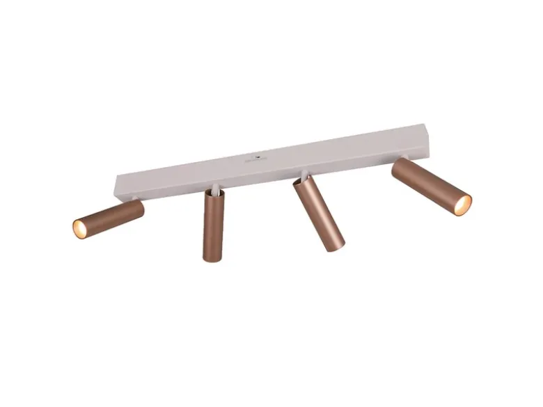 Moderner LED Deckenstrahler AMBALA dimmbar 4-flammig Coffee, Breite 65cm