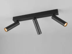 Moderner LED Deckenstrahler AMBALA dimmbar 3-flammig Schwarz, Breite 44cm