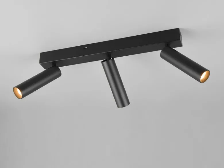 Moderner LED Deckenstrahler AMBALA dimmbar 3-flammig Schwarz, Breite 44cm