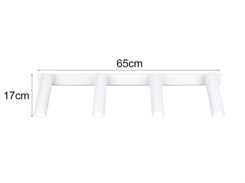 Moderner LED Deckenstrahler AMBALA dimmbar 4-flammig Weiß, Breite 65cm