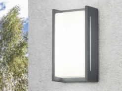 Modernes LED Außenwandleuchten 2er SET aus Aluminium in Anthrazit, IP54