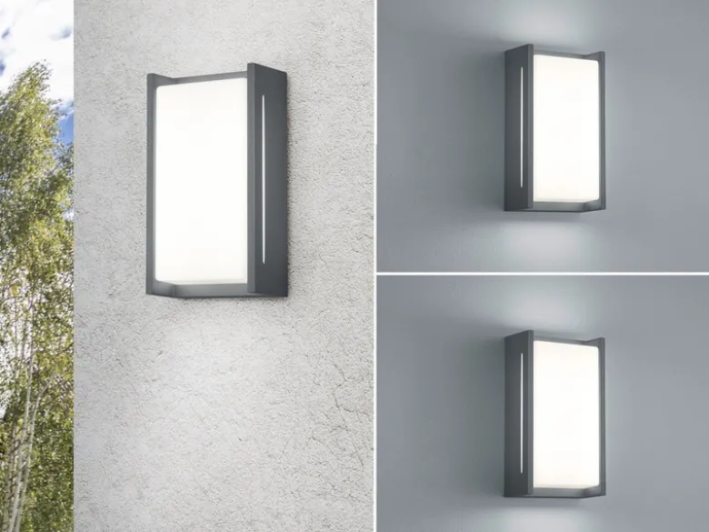 Modernes LED Außenwandleuchten 2er SET aus Aluminium in Anthrazit, IP54