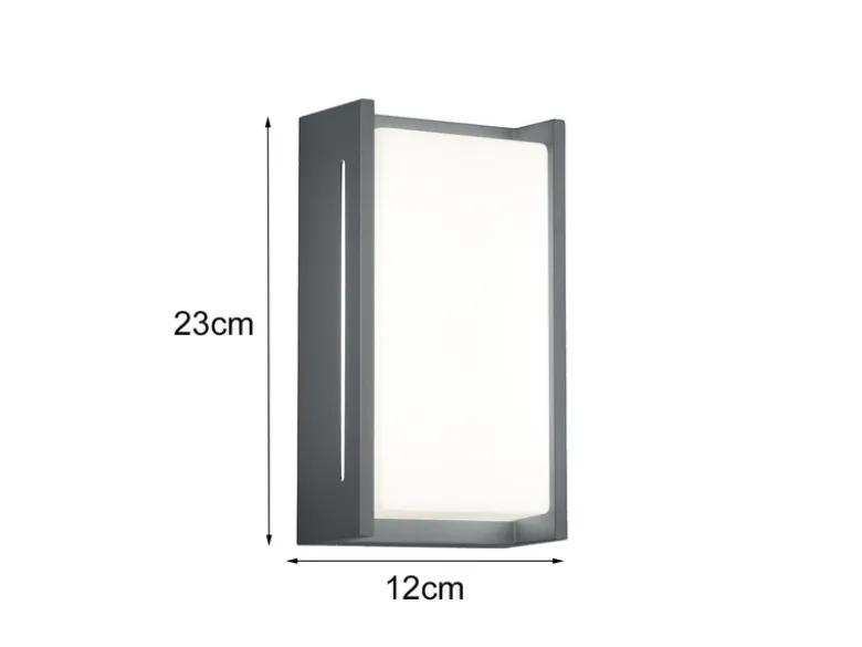 Modernes LED Außenwandleuchten 2er SET aus Aluminium in Anthrazit, IP54