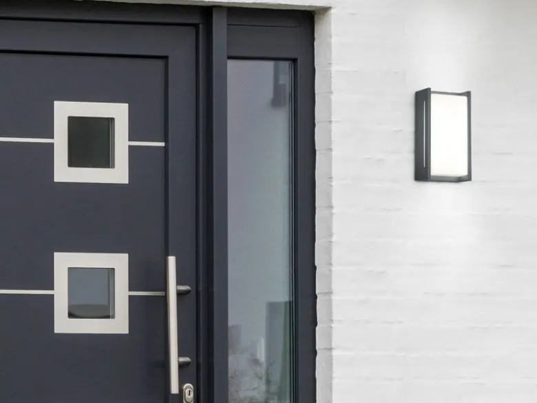 Modernes LED Außenwandleuchten 2er SET aus Aluminium in Anthrazit, IP54