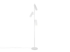 Moderne Stehlampe SOKA mit 3 schwenkbaren Spots, Weiß, Höhe 150cm