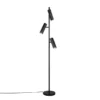 Moderne Stehlampe SOKA mit 3 schwenkbaren Spots, Schwarz, Höhe 150cm