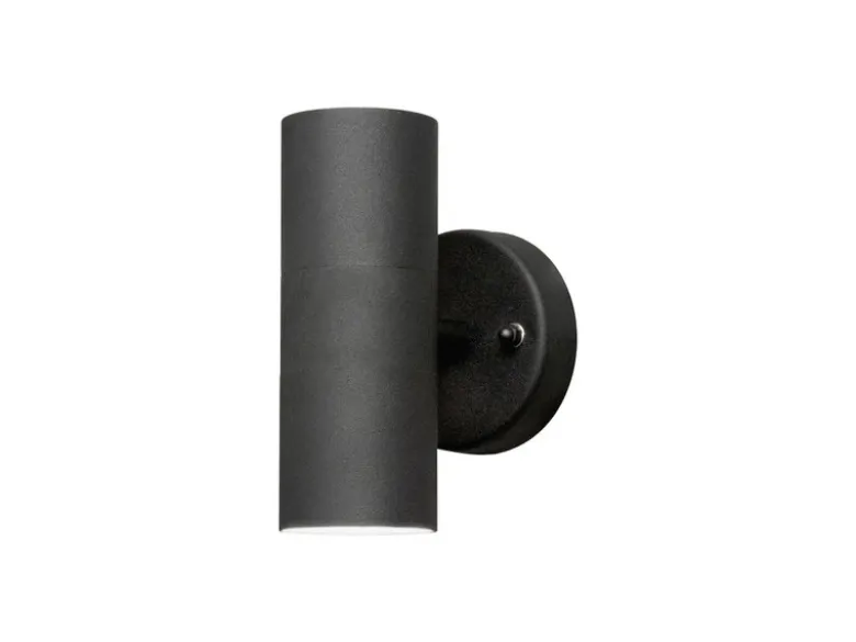 Moderne Up-Down Außenwandleuchte MODENA, Höhe 17cm, Schwarz