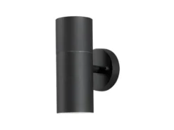 Moderne Up-Down Außenwandleuchte MODENA, Höhe 19,5cm, Aluminium Schwarz