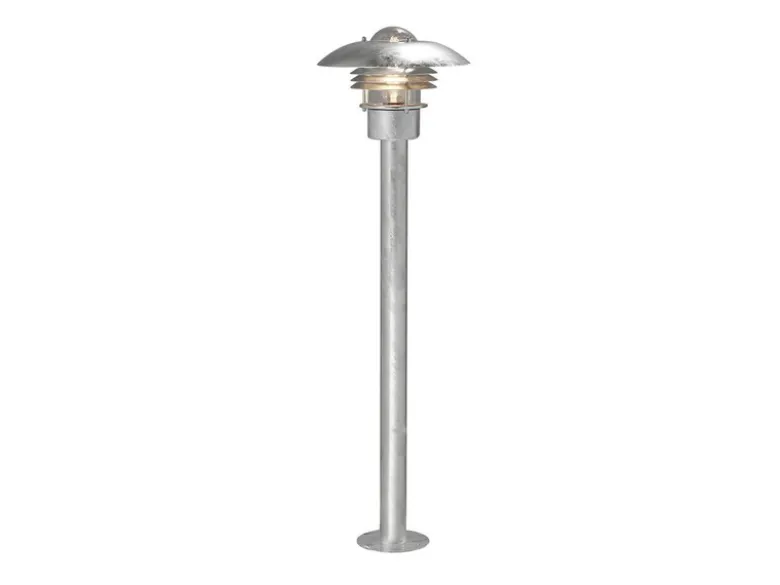 Moderne Wegeleuchte MODENA aus galvanisiertem Stahl, Höhe 98cm