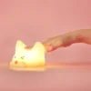 Nachtlicht CATTY CAT, per USB aufladbar, dimmbar, 7 Lichtfarben, mit Soundeffekt