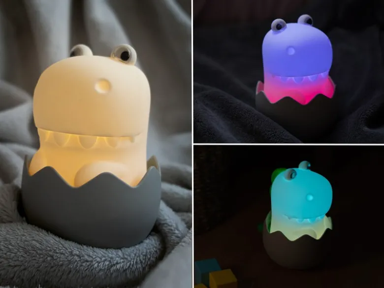 Nachtlicht DIGGY DINO, per USB aufladbar, mit Farbwechsel & 2 Lichtmodi