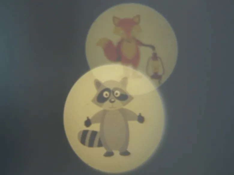 Nachtlicht WALDTIERE (3 Motive) Projektor für die Kinderzimmer Steckdose H 10cm