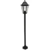 Nostalgische LED Wegeleuchte aus Aluminium in schwarz 125cm Höhe IP44