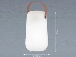 Outdoor Akku Tischlampe COLLGAR mit Fernbedienung & RGB, Höhe 21cm