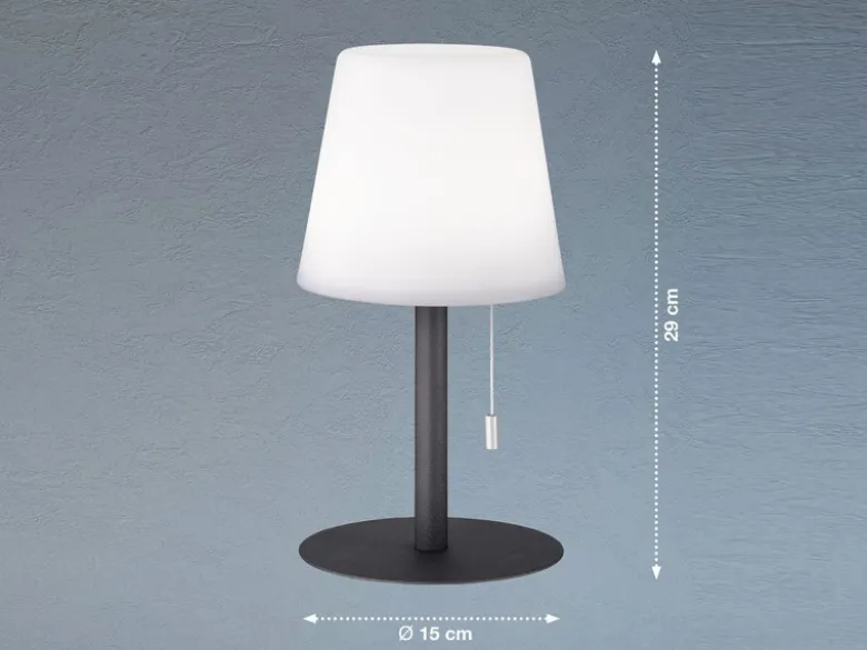 Outdoor Akku Tischlampe GARDEN ohne Kabel mit RGB Höhe 29cm