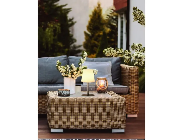 Outdoor Akku Tischlampe GARDEN ohne Kabel mit RGB Höhe 29cm