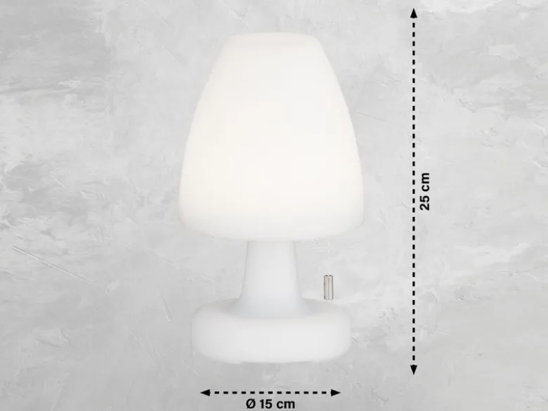 Outdoor Akku Tischlampe TERMOLI ohne Kabel - dimmbar & RGB - Höhe 25cm