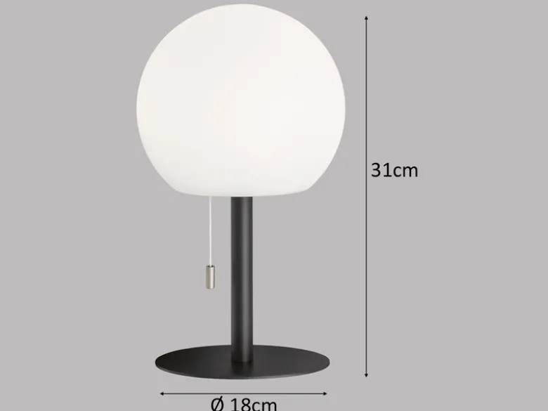 Outdoor Akku Tischlampe TRIVENTO ohne Kabel - dimmbar & RGB, H: 18cm