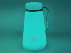 Outdoor Akku Tischleuchte BRUNO mit Fernbedienung dimmbar & RGB, Höhe 20cm