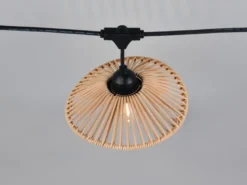 Outdoor Lichterkette CHAIN mit Stecker & 10 LEDs mit Boho Schirmen, 6,5 Meter