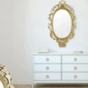 Ovaler Wandspiegel TRIXI mit Barockrahmen in Gold 73cm groß