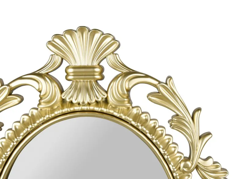 Ovaler Wandspiegel TRIXI mit Barockrahmen in Gold 73cm groß