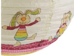Papier Lampenschirm fürs Kinderzimmer mit fröhlichem Rabbit Motiv Ø 40cm