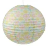 Papier Lampenschirm fürs Kinderzimmer mit fröhlichem Blumen Motiv Ø 40cm