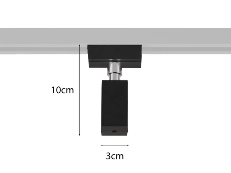Pendel-Adapter Schwarz Höhe 10cm für Schienensystem DUOline