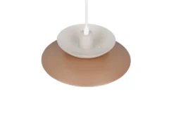 Pendelleuchte AMARILA skandinavisch mit Metall Lampenschirm Grau Braun Ø 25cm