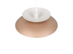 Pendelleuchte AMARILA skandinavisch mit Metall Lampenschirm Grau Braun Ø 40cm
