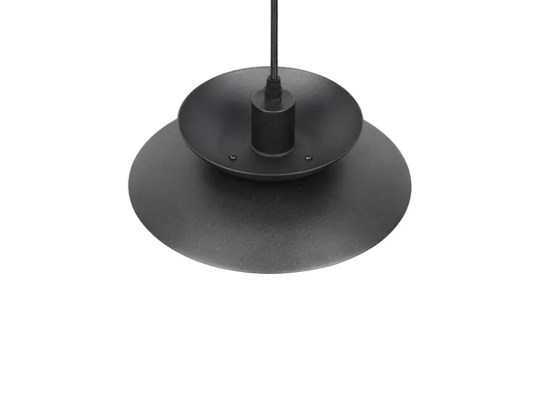 Pendelleuchte AMARILA skandinavisch mit Metall Lampenschirm Schwarz Ø 25cm