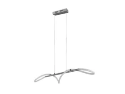 Pendelleuchte ARGOS Silber LED Schlauch Weiß, 3 Stufen Dimmer, Breite 105cm