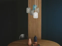 Pendelleuchte ASHFORD einflammig Kristall Glasschirm Klarglas, Ø15cm