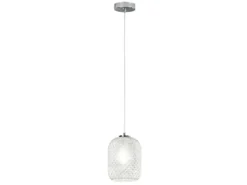 Pendelleuchte ASHFORD einflammig Kristall Glasschirm Klarglas, Ø15cm